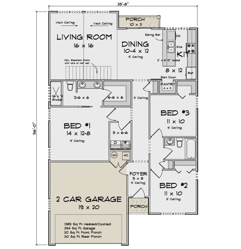House Plan House Plan #35353 Drawing 1