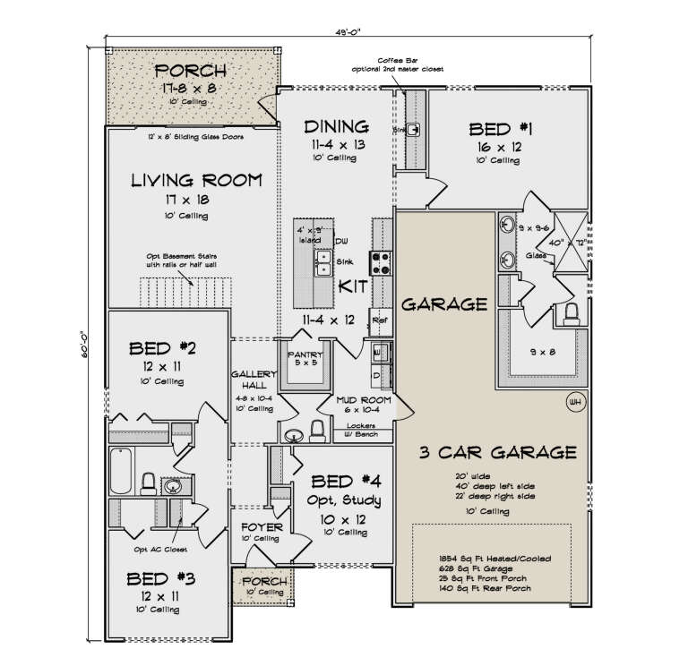 House Plan House Plan #35354 Drawing 1