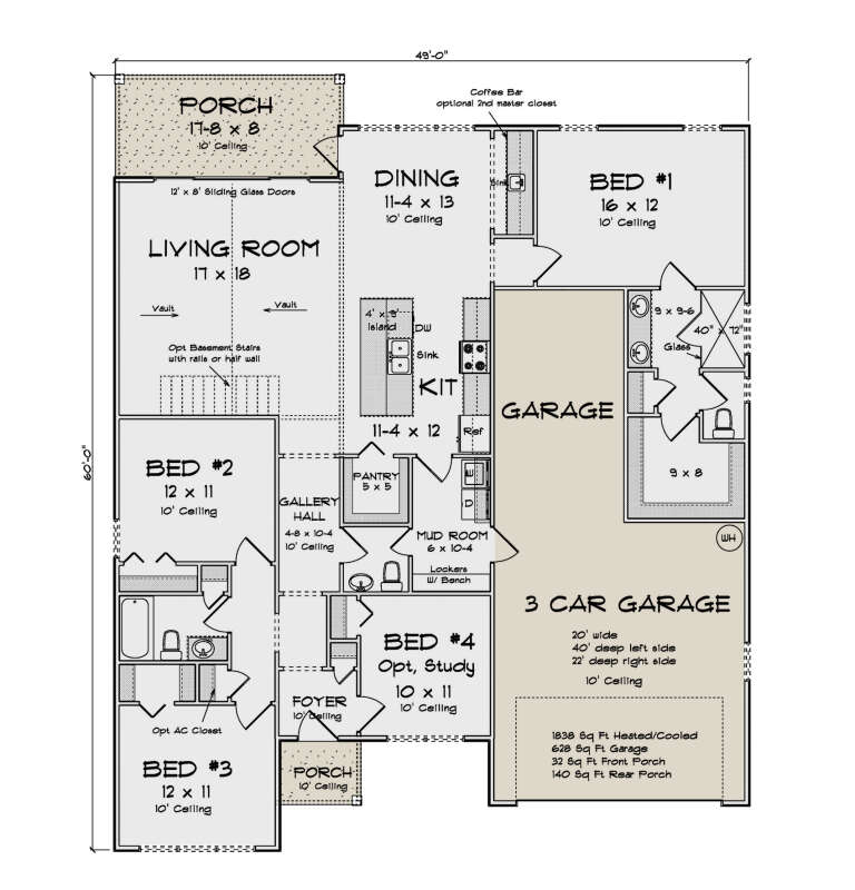 House Plan House Plan #35355 Drawing 1