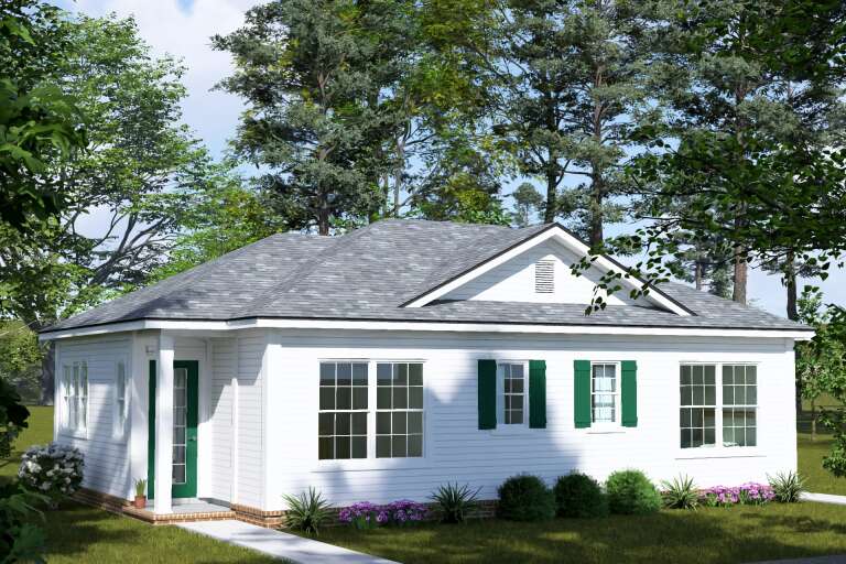 House Plan House Plan #35356 Angled Front Elevation 
