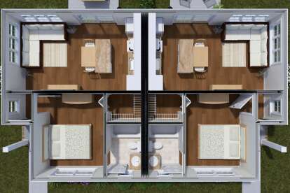 Overhead First Floor for House Plan #4848-00588