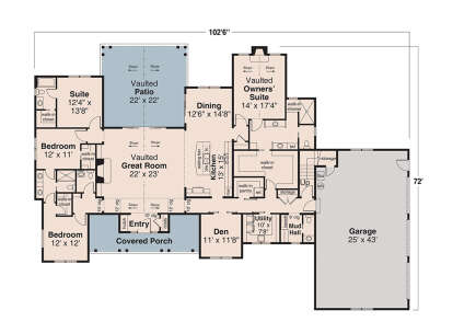 Main Floor  for House Plan #035-01223