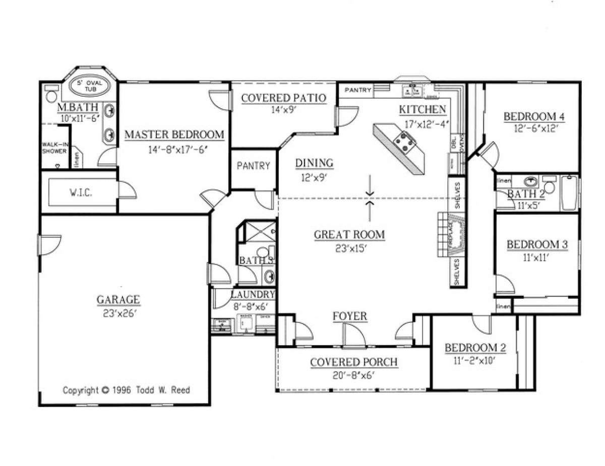 Floorplan 1 for House Plan #286-00031
