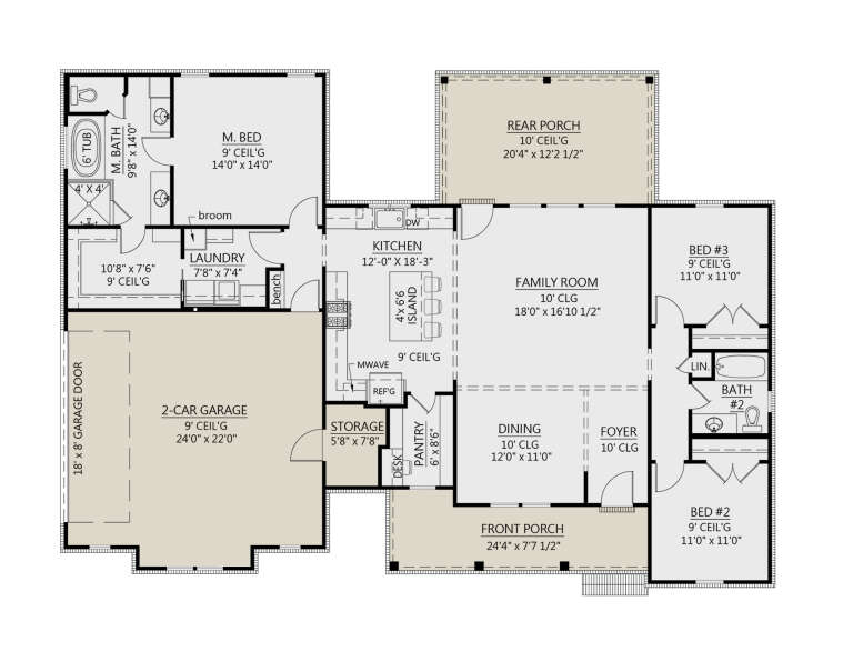 House Plan House Plan #35362 Drawing 1