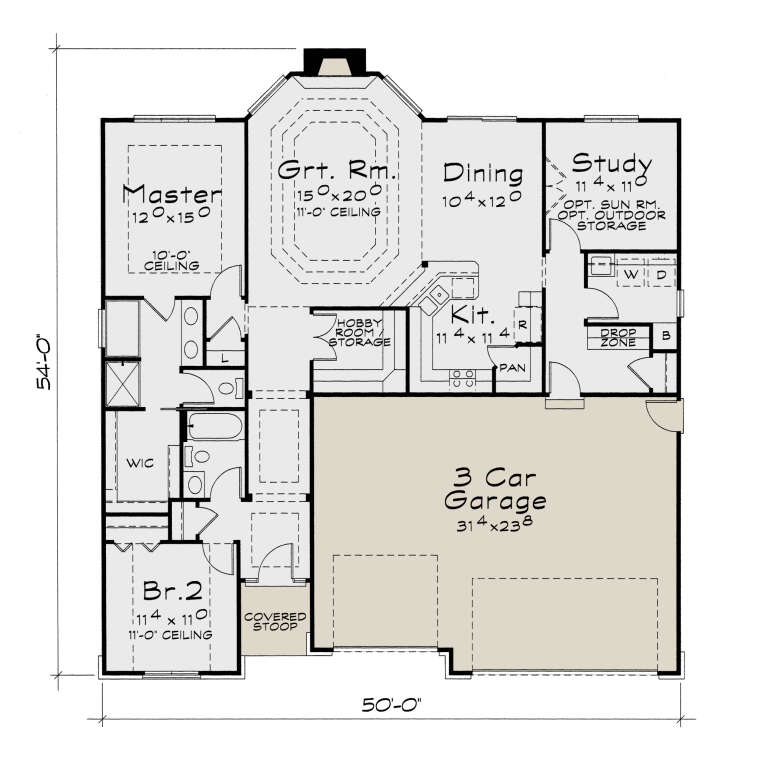 House Plan House Plan #35367 Drawing 1