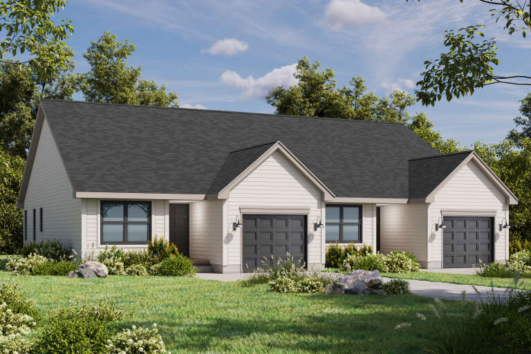 House Plan House Plan #35369 Angled Front Elevation