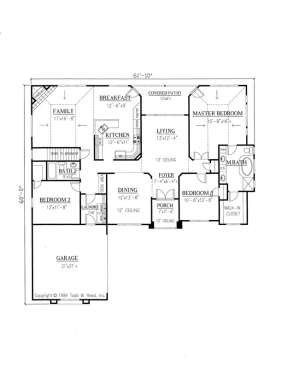 Floorplan 1 for House Plan #286-00032