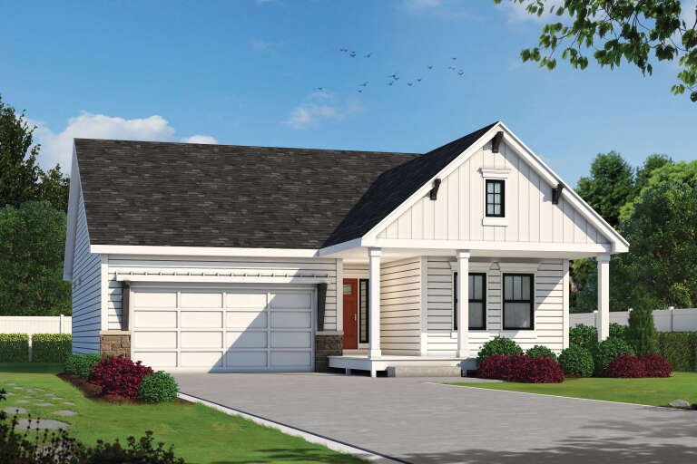 House Plan House Plan #35371 Angled Front Elevation