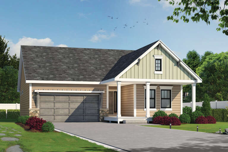 House Plan House Plan #35374 Angled Front Elevation