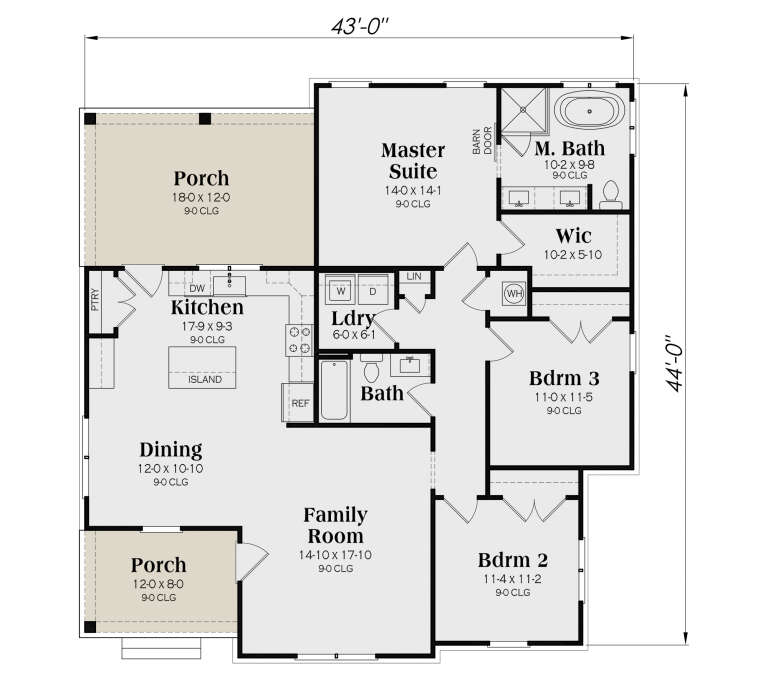 House Plan House Plan #35377 Drawing 1