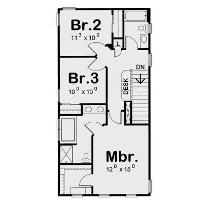 Second Floor for House Plan #402-01884