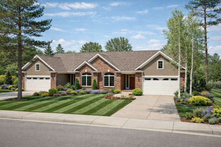 House Plan House Plan #35380 Angled Front Elevation