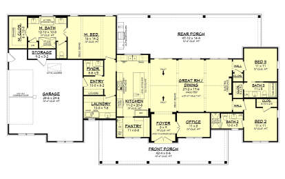 Main Floor  for House Plan #041-00428