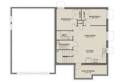 Basement for House Plan #2802-00537