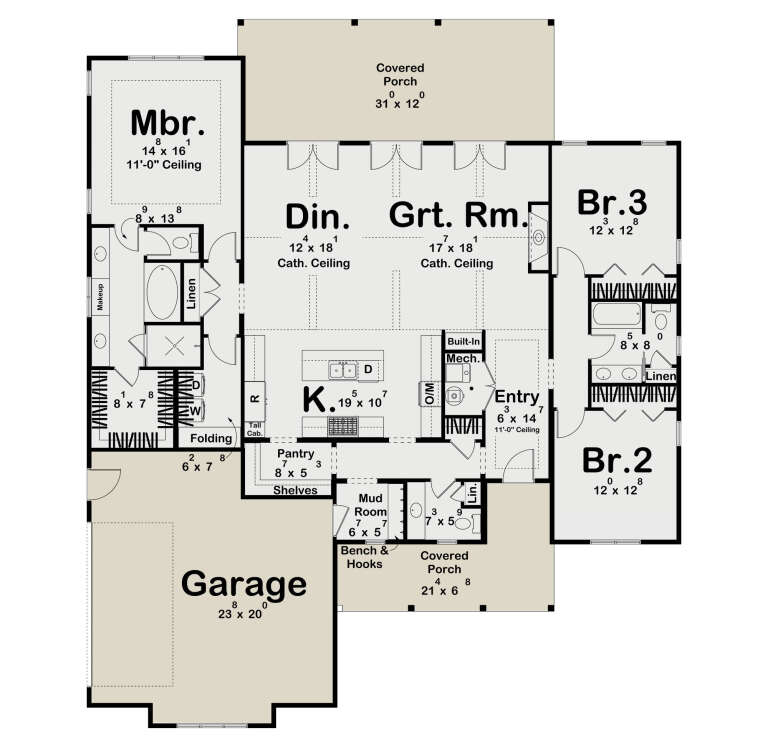House Plan House Plan #35394 Drawing 1