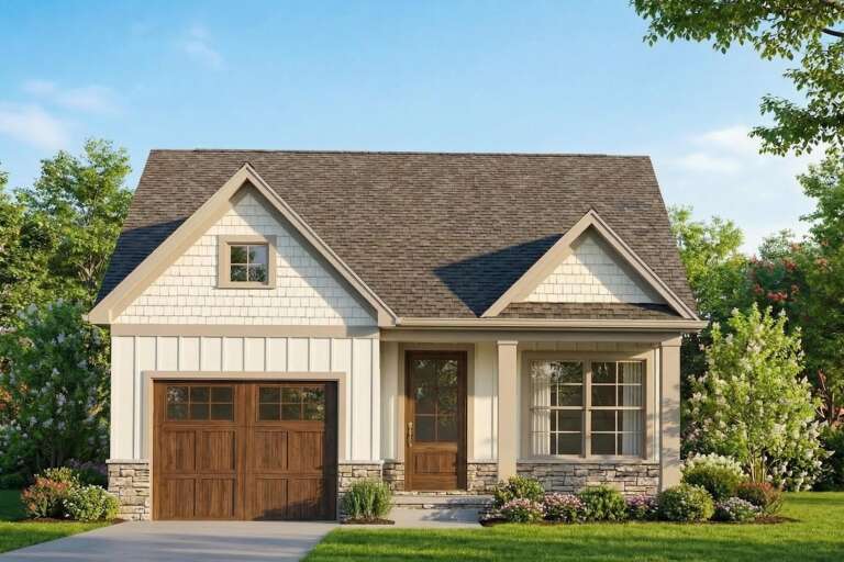 House Plan House Plan #35395 Angled Front Elevation