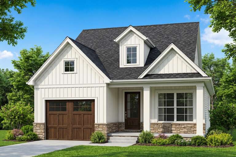 House Plan House Plan #35396 Angled Front Elevation
