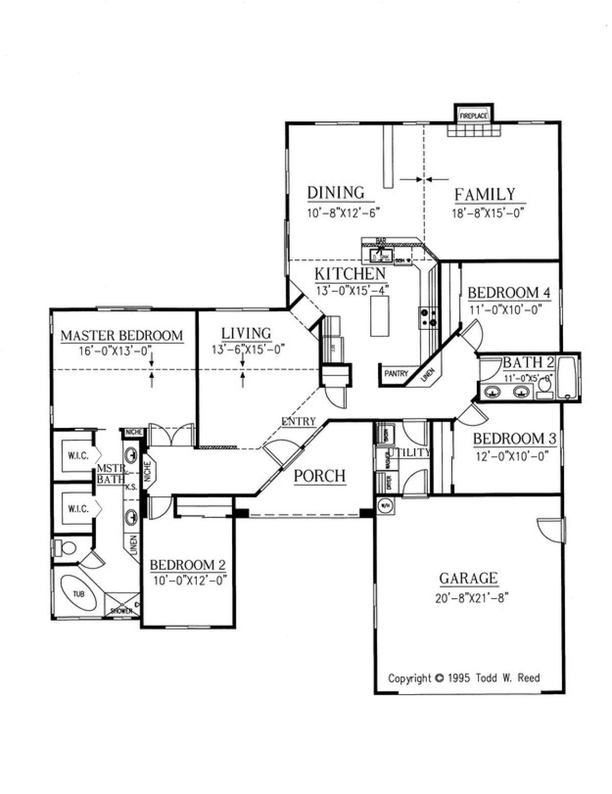 Floorplan 1 for House Plan #286-00035