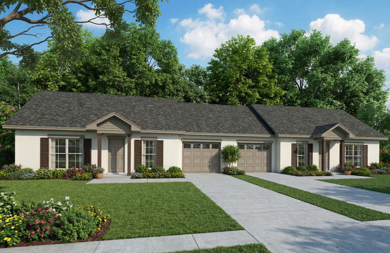 House Plan House Plan #35403 Angled Front Elevation
