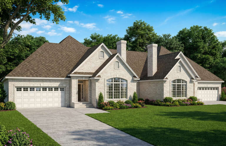 House Plan House Plan #35404 Angled Front Elevation
