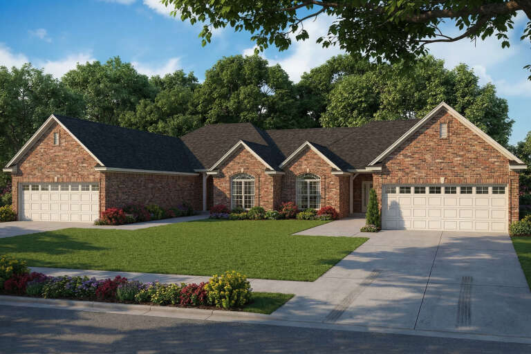 House Plan House Plan #35410 Angled Front Elevation