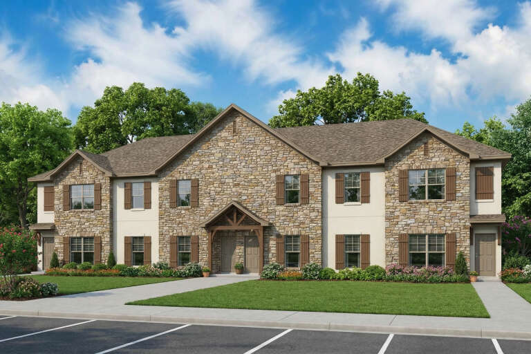 House Plan House Plan #35411 Angled Front Elevation