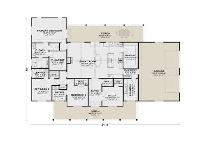 Main Floor for House Plan #4100-00021