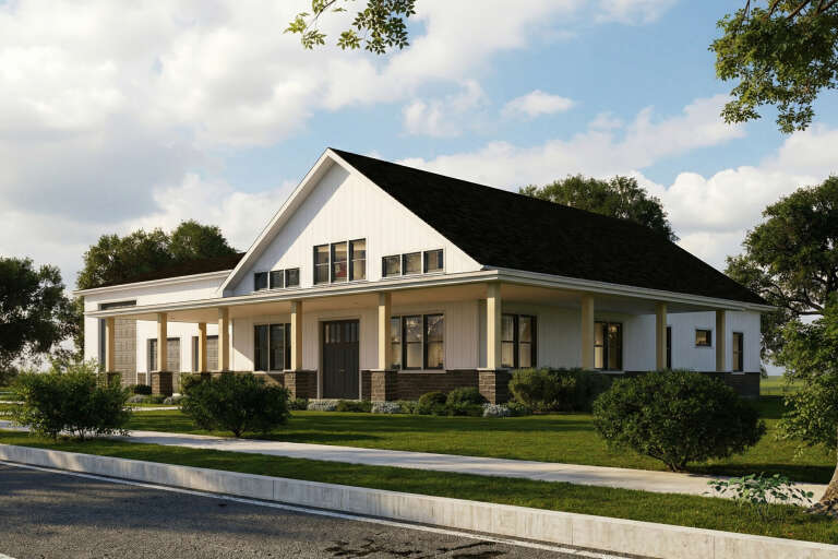 House Plan House Plan #35416 Angled Front Elevation