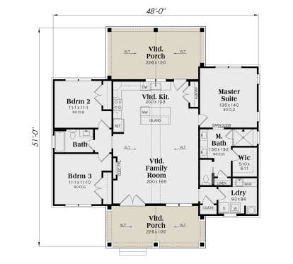 Main Floor for House Plan #009-00499