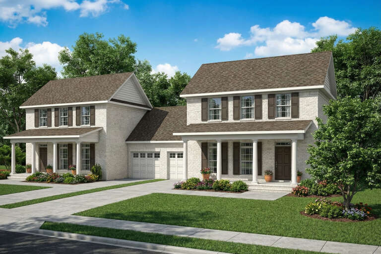 House Plan House Plan #35420 Angled Front Elevation