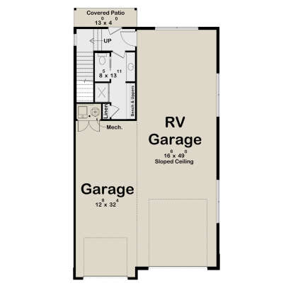 Garage Floor for House Plan #963-01266