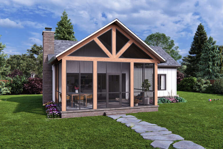 House Plan House Plan #35426 Angled Front Elevation