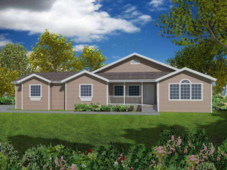 Ranch House Plan #286-00036 Elevation Photo