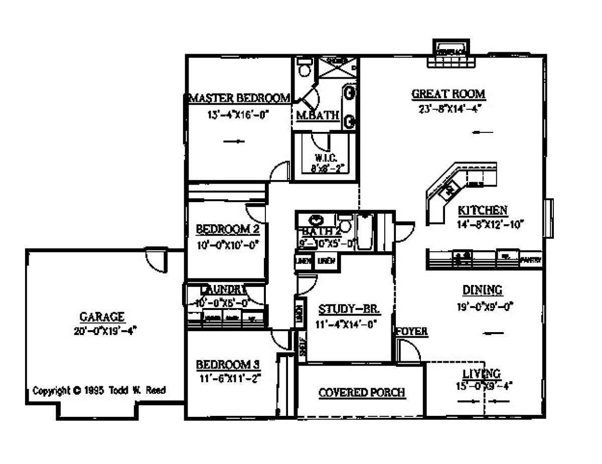 Floorplan 1 for House Plan #286-00036