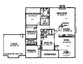 Floorplan 1 for House Plan #286-00036