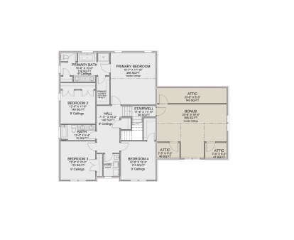 Second Floor for House Plan #7112-00063