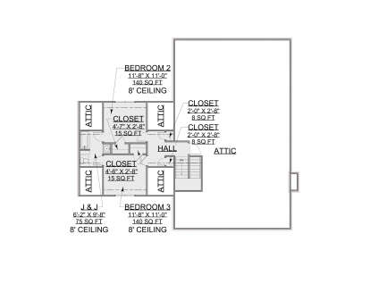Second Floor for House Plan #7112-00064