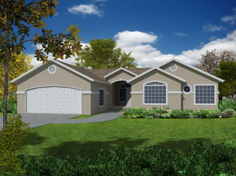 Ranch House Plan #286-00037 Elevation Photo