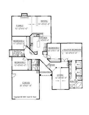 Floorplan 1 for House Plan #286-00037