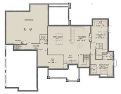 Basement for House Plan #1958-00066