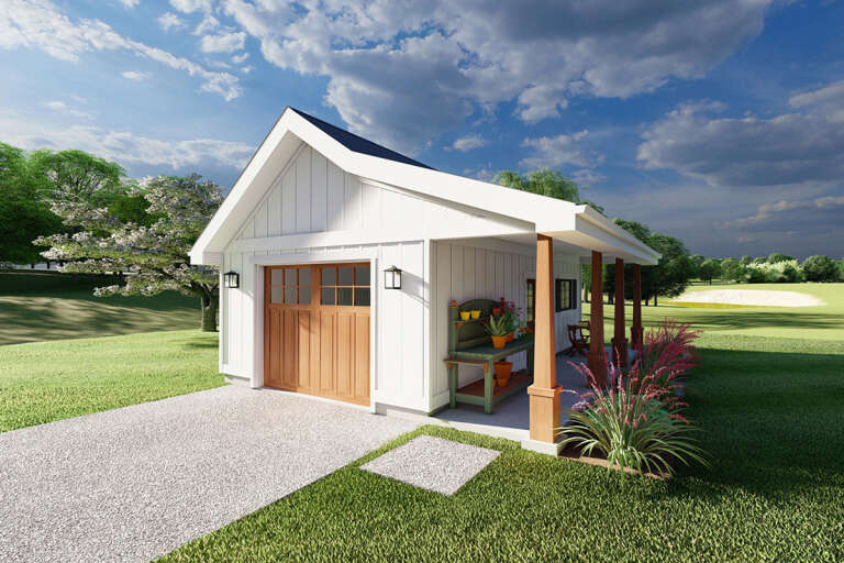 House Plan House Plan #35444 Angled Front Elevation