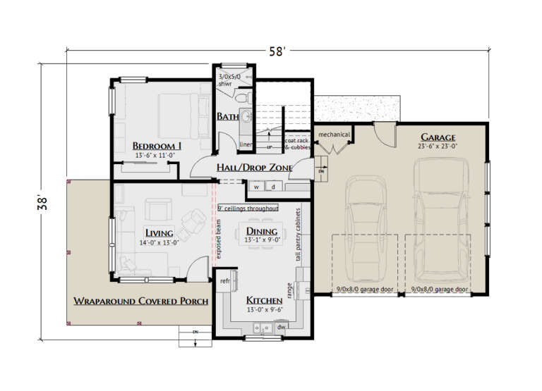House Plan House Plan #35447 Drawing 1