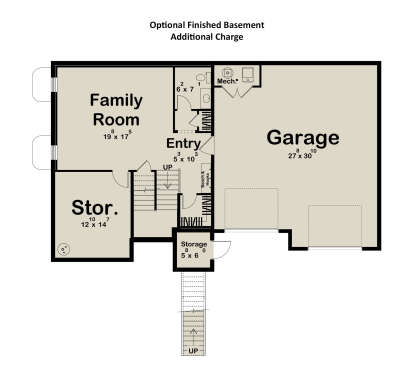 Basement for House Plan #963-01268