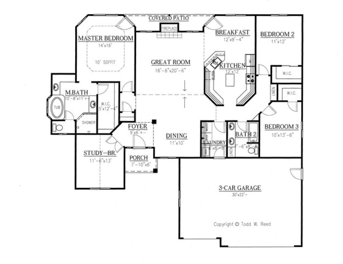 Floorplan 1 for House Plan #286-00038
