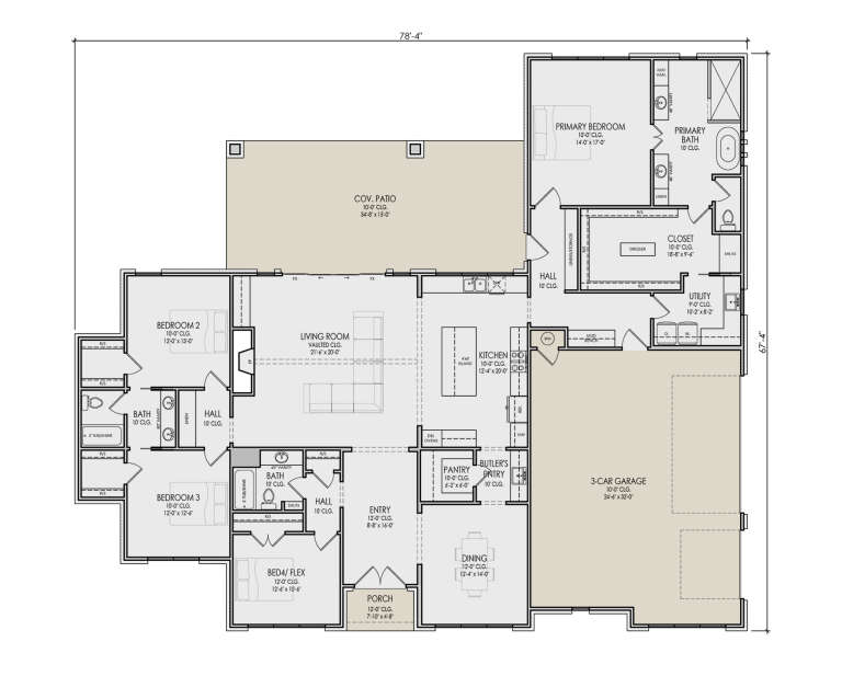 House Plan House Plan #35450 Drawing 1