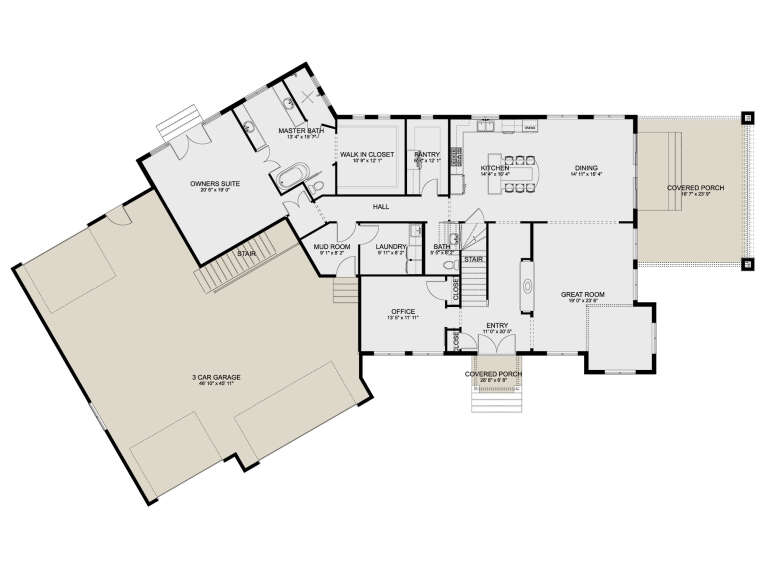 House Plan House Plan #35457 Drawing 1