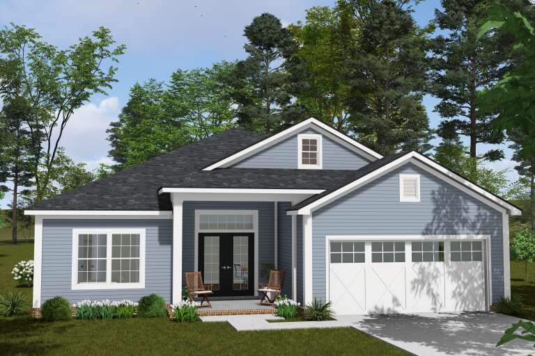 House Plan House Plan #35459 Angled Front Elevation