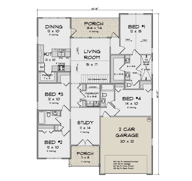 House Plan House Plan #35459 Drawing 1