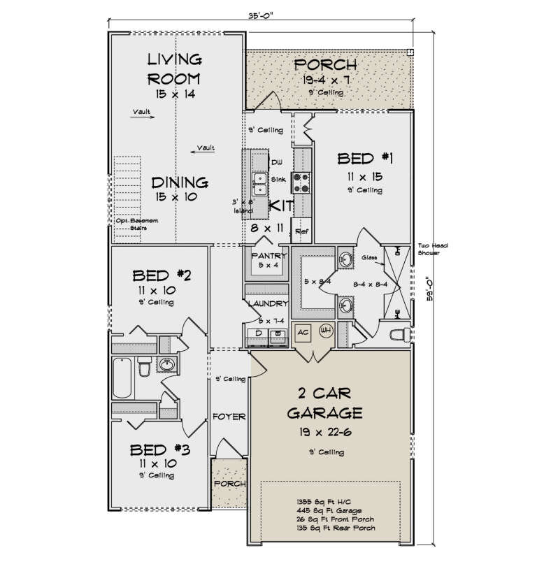 House Plan House Plan #35460 Drawing 1