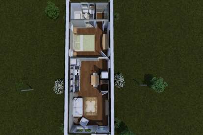 Overhead First Floor for House Plan #4848-00591